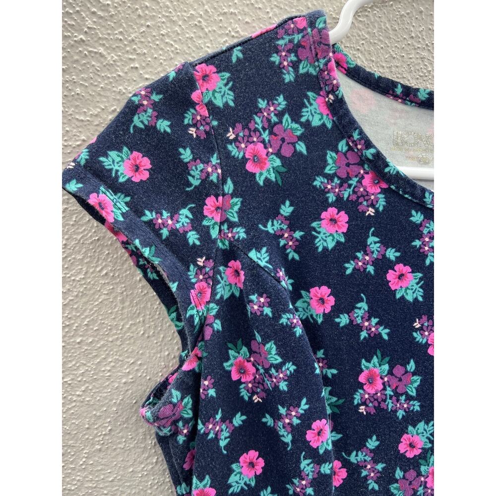 Juniors Dress Bongo Size Medium Blue Floral Cap Sleeve Sundress - Picture 3 of 9